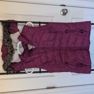 Purple faux fur vest